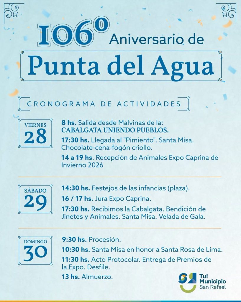 PUNTA DEL AGUA CELEBRA ESTE FIN DE SEMANA SU 106 ANIVERSARIO